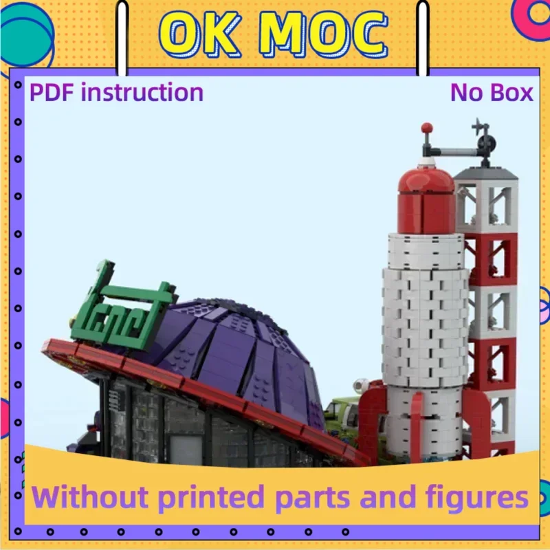 Moc اللبنات عرض الشارع نموذج البيتزا كوكب مخزن 1038 الطوب الفني لتقوم بها بنفسك الجمعية اللعب الشهيرة لهدايا عيد الطفل #1