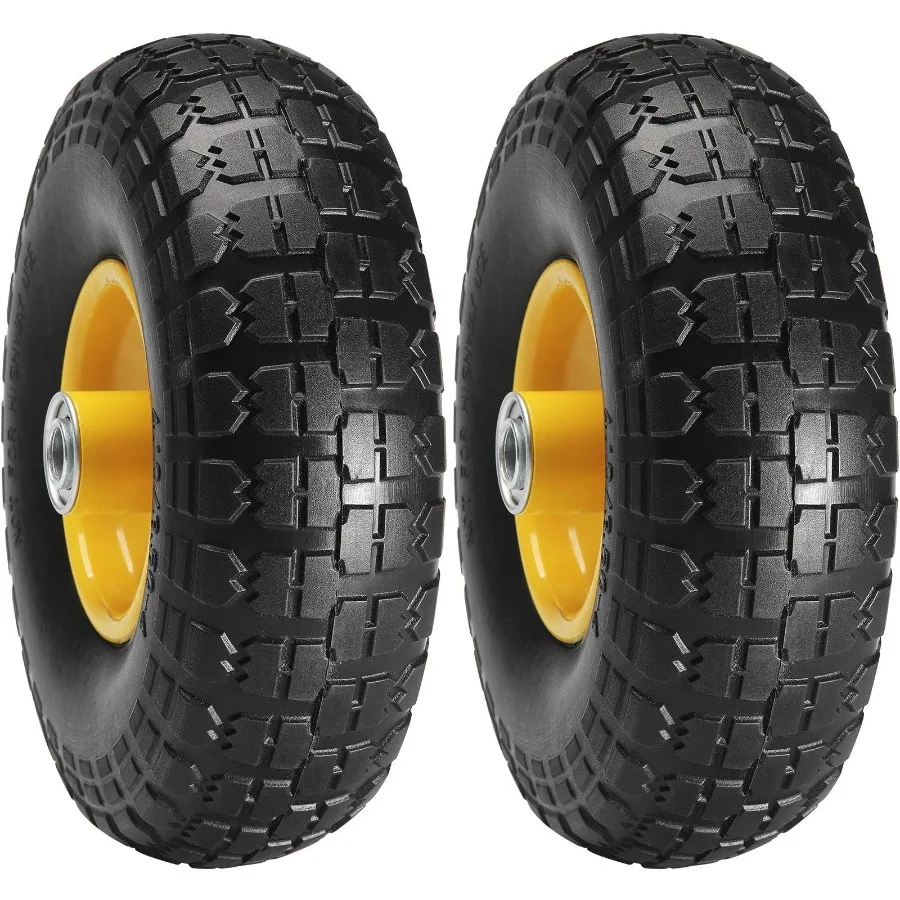 

Твердые колеса из искусственной кожи RunFlat Tire Wheel 10, 2 упаковки, 400 фунтов, динамическая нагрузка, 450 фунтов, плоские бескамерные шины и колеса для ручного грузовика