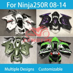 Customizable Fairings for Kawasaki Ninja 250R 08 09 10 11 12 13 14 Motorcycle Fairing Kit Ninja250R 2008 2009 2010-2014