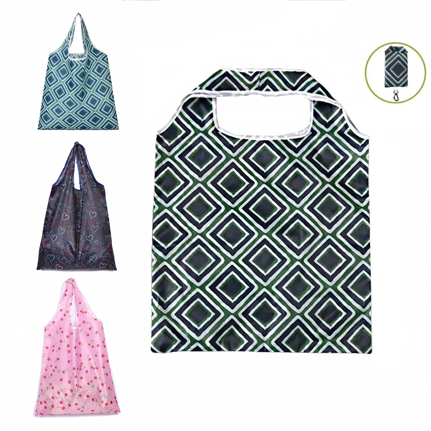 1 PC Fashion Printing Foldable Shopping Bags Environmental Protection Portable Grocery Bags