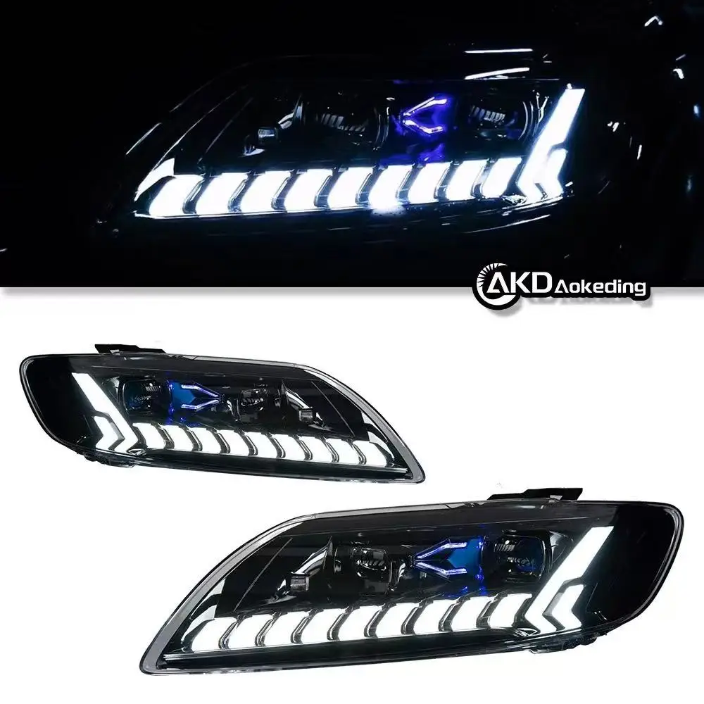

For Audi Q7 2006-15 Car Front lamps Upgrade Three Projector Lens Plug and Play Accessories LED Auto Headlights Assembly