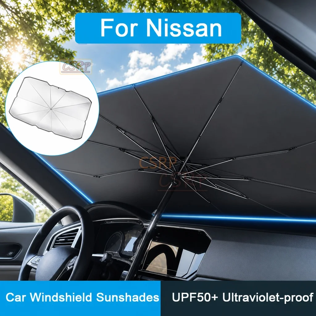 For Nissan Qashqai Juke J10 J11 X-Trail T32 T31 Kicks Tiida Pathfinder Note Car Windshield Sunshades Front Shading Umbrella