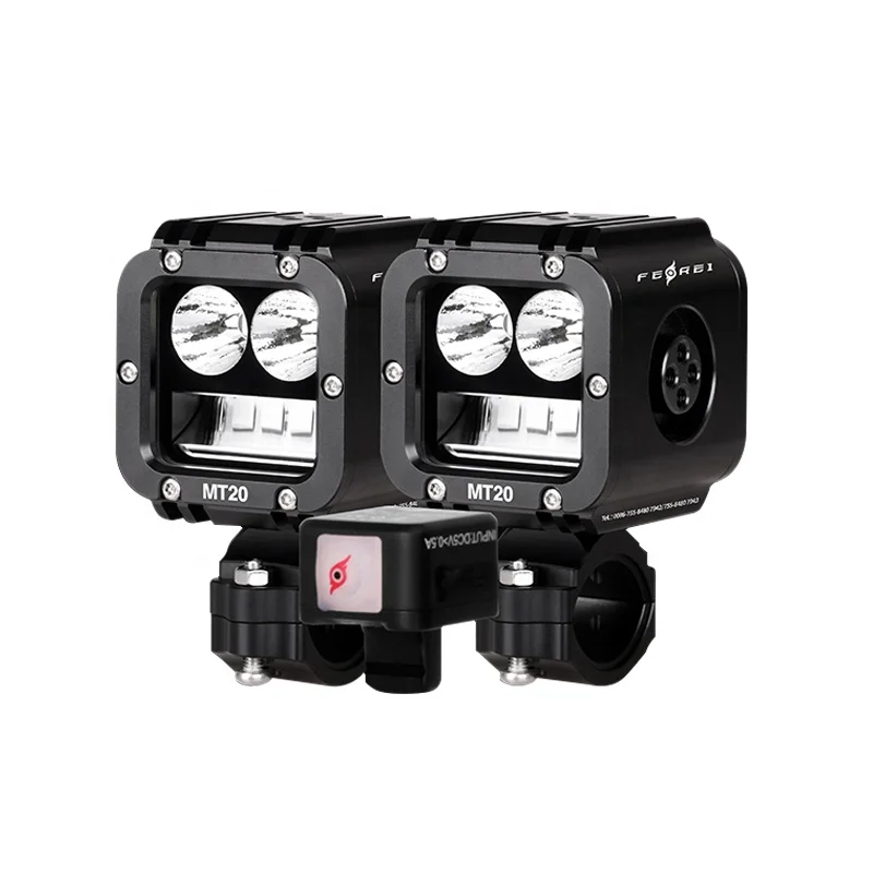 

MT20 1,25-дюймовый светодиодный прожектор для мотоциклов, 12 В, защита двигателя, крутой, теплый белый, вспомогательные фары дальнего света, желтый цвет 6000 К