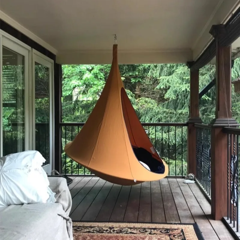 Fashion Courtyard Swing Hammocks Oxford Leisure Picnic Single Stable Sunshade Hammocks Comfortable Break Outdoor Furniture