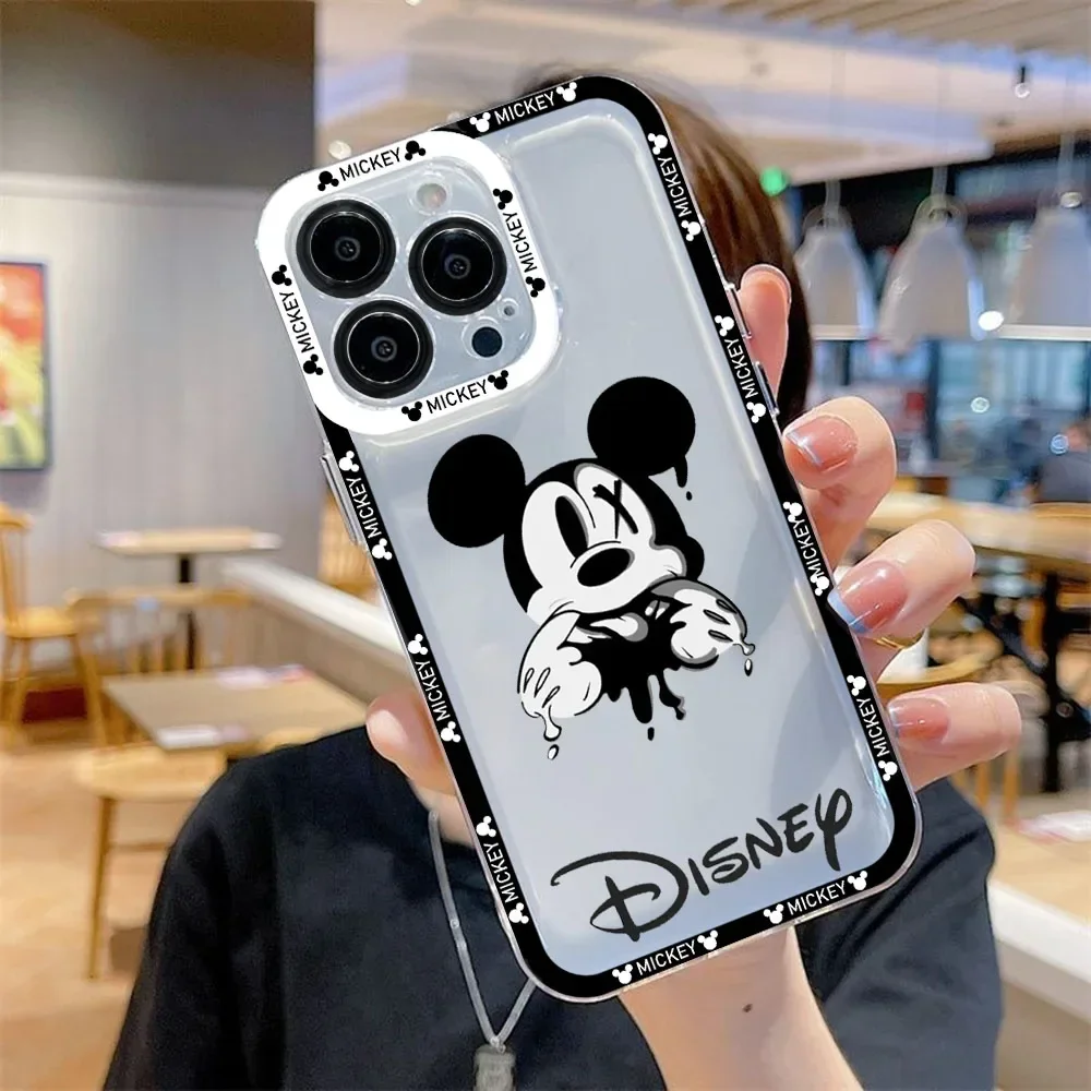 Fashion is Hot Mickeys Minnies Mouse Phone Case For iPhone 15 14 13 12 11 Mini Pro Max X XR XS SE 6 6S 7 8 PlusTransparent