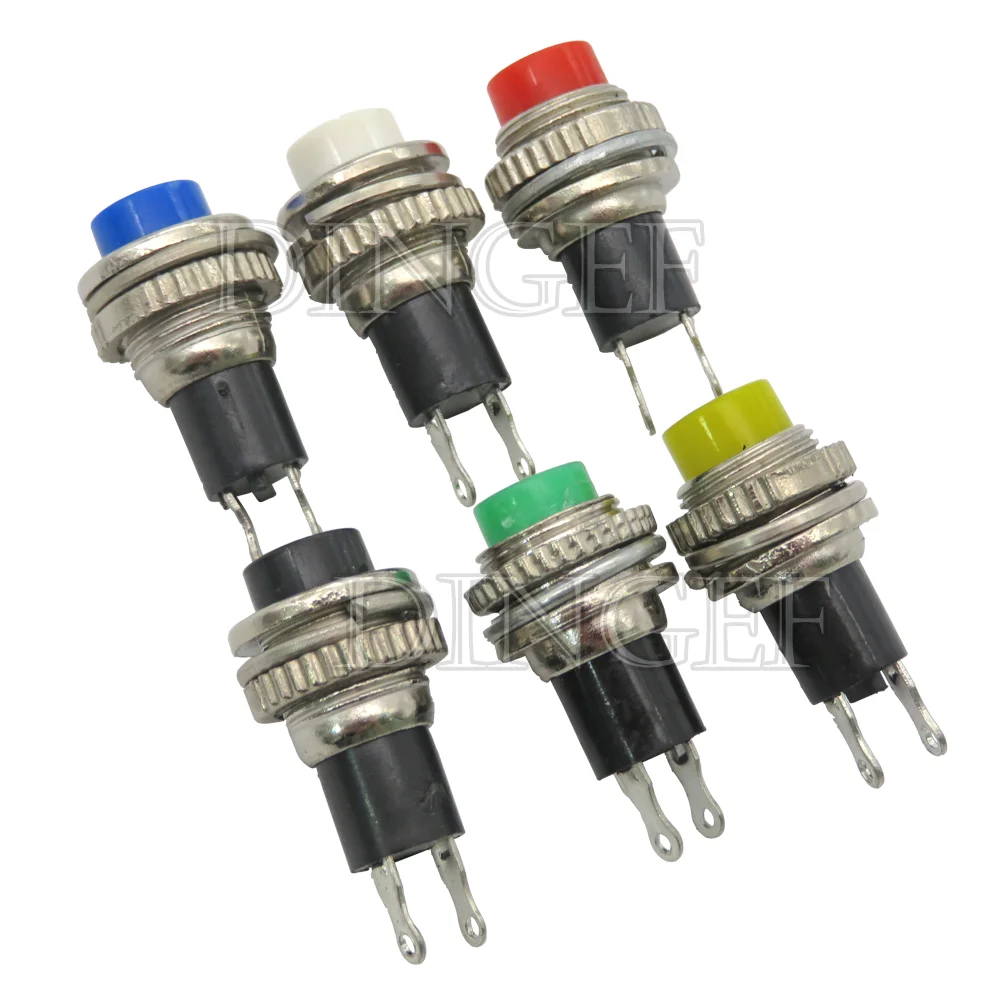 10MM DS-316 DS-314 Lock-free Self-reset Doorbell horn Push Button Switch Momentary OFF-ON Power Start Button