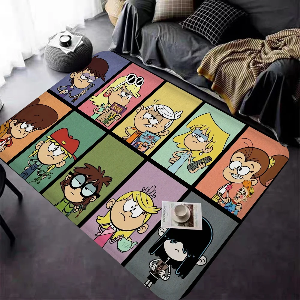 The Cartoon Loud House Floor Mat Kids Room Bedroom Decoration Balcony Anti-Slip Doormat Living Room Welcome Rug