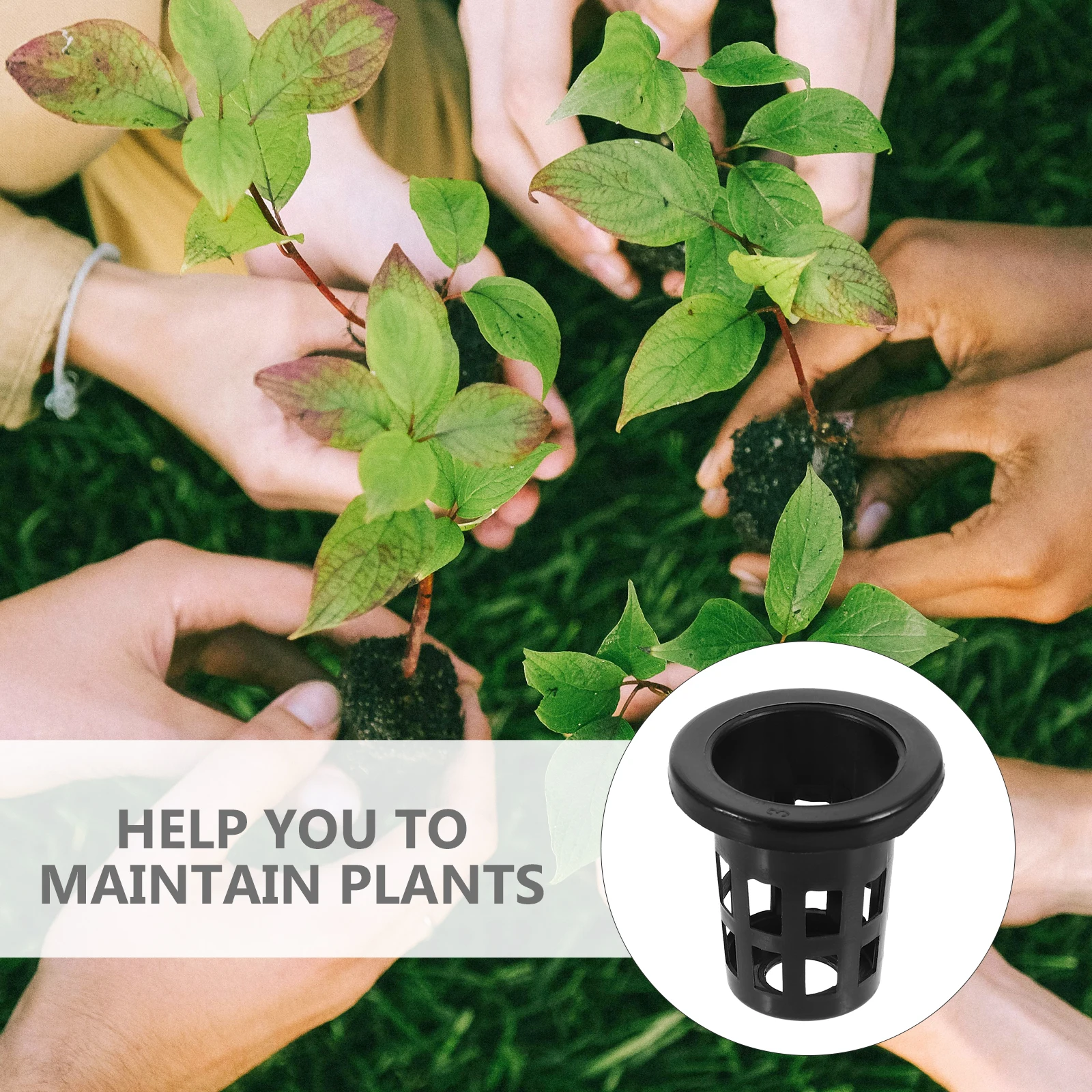

100pcs Black 25 Hydroponic Planting Baskets Net Cups for Balcony Garden Root Control Device Pots Plants Vegetables