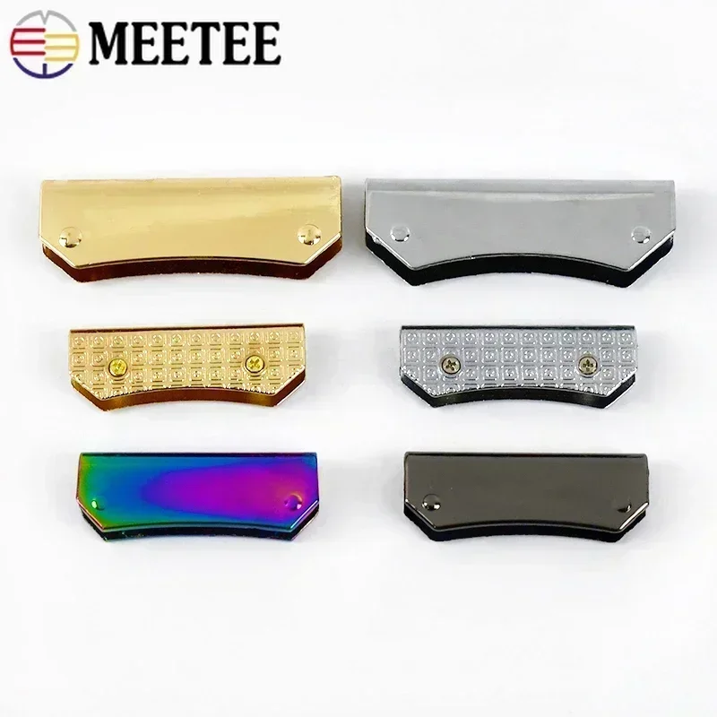 Meetee 4/10/20Pcs 35/47mm Bag Edge Clip Banding Metal Buckle Handbag Corner Protection Clasp Hardware Decoration Accessories