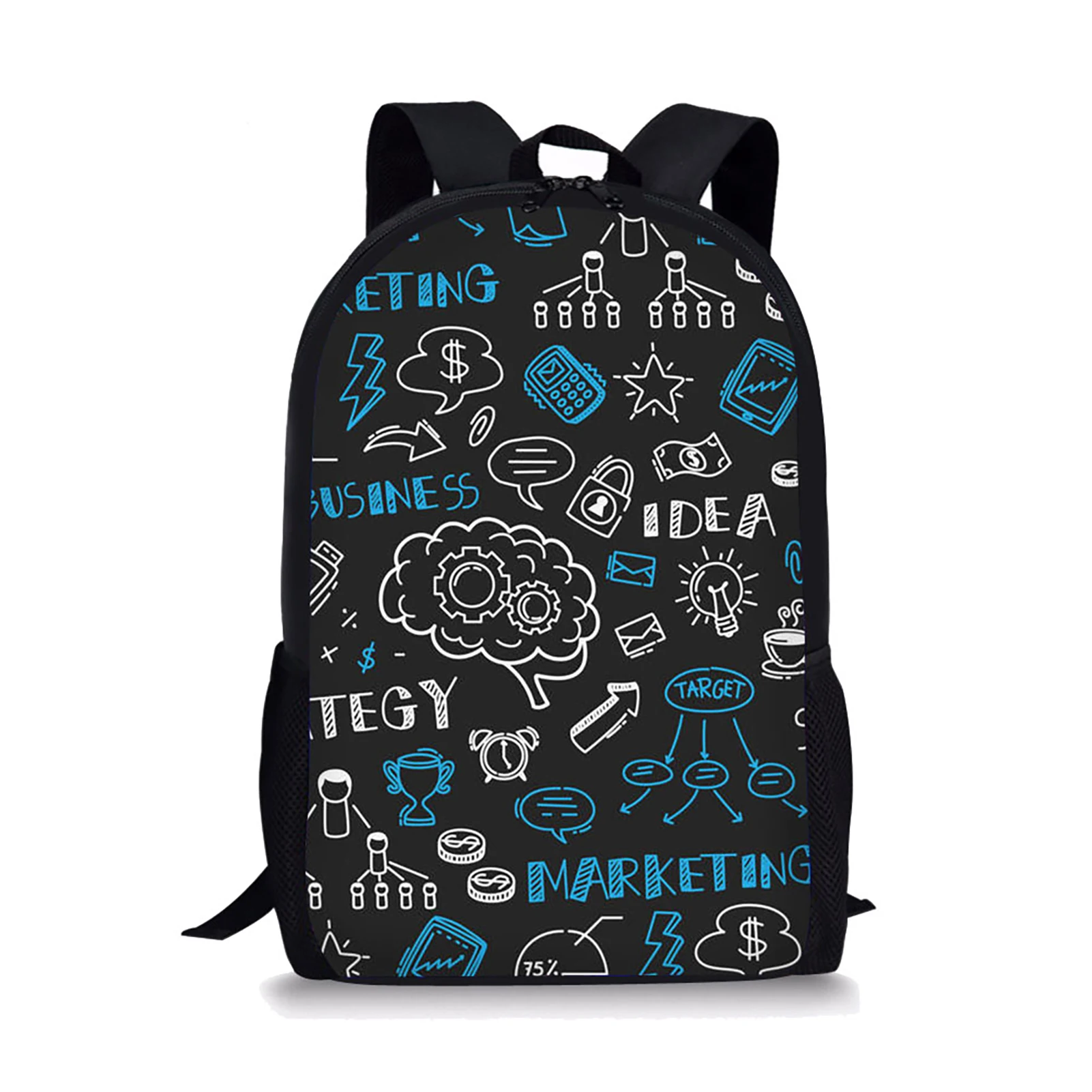 Mochila de grande capacidade com padrão de matemática para crianças, mochilas escolares para adolescentes, bolsa para meninos e meninas, bolsa de viagem para crianças