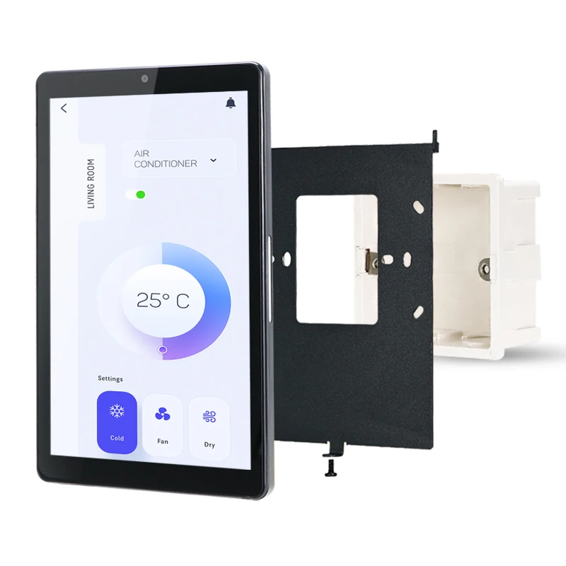 OEM ODM Flush-Mount 8 Inch Smart Security Dashboard Android POE Touch Control Panel With CE RoHs