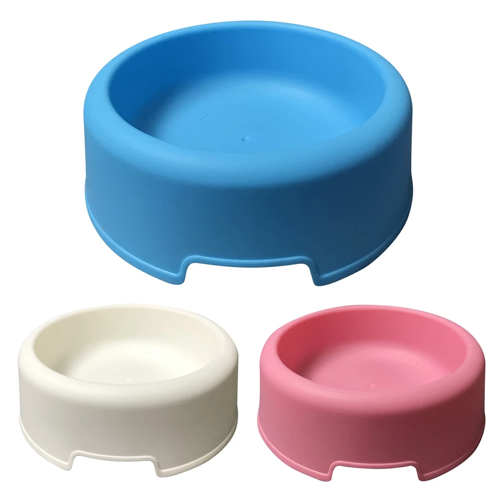 Pet Round Plastic Bowl Cup Pet Food And Water Bowl Animal Cutlery Convenient And Durable Feeder Essential For Cats And Dogs