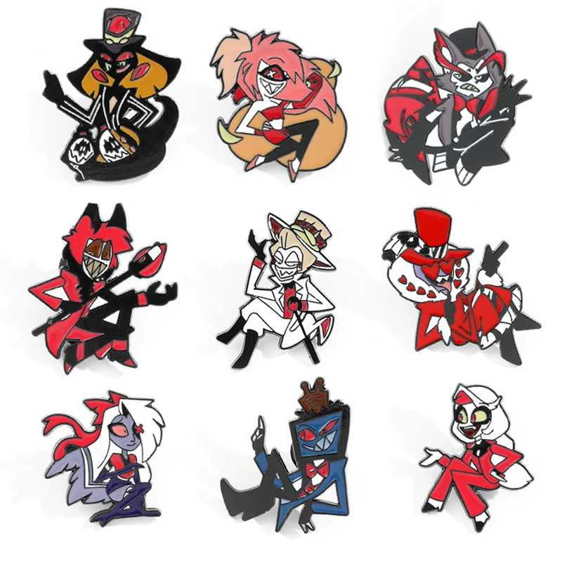 Anime Creative Enamel Pins Man Boys Hat Backpack Metal Badge Fashion Cartoon Brooch Pins Jewelry Accessories Gift for Friends