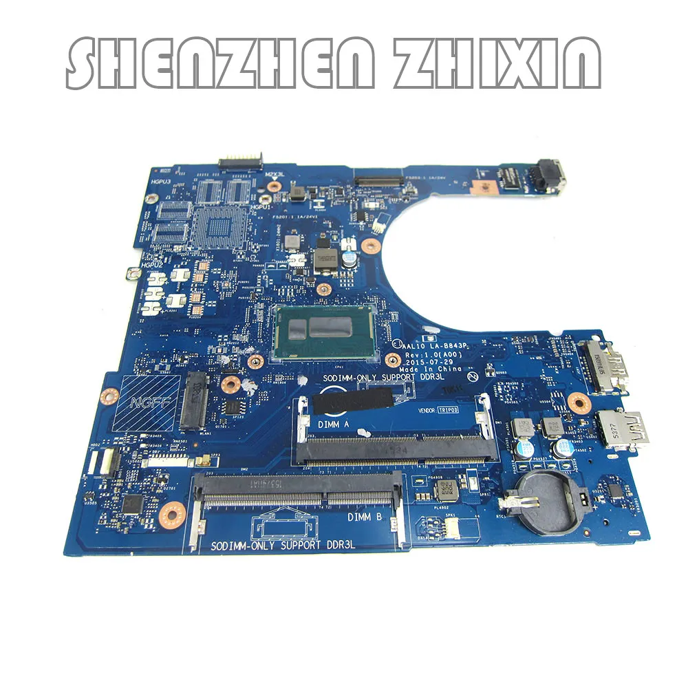 

CSRZSZ For DELL Inspiron 15 5458 5558 5758 Laptop motherboard Core I5-4210U HDMI Mainboard CN-00HJC9 00HJC9 AAL10 LA-B843P