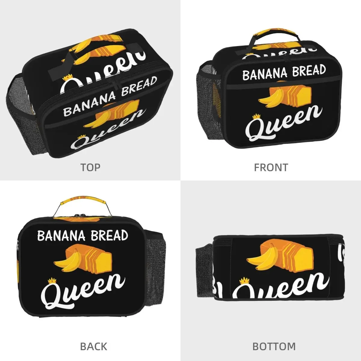 Baking Banana Bread Queen Insulated Lunch Bag for Kids School Cooler Thermal Food Box Tote Portable Lunch Boxes Container