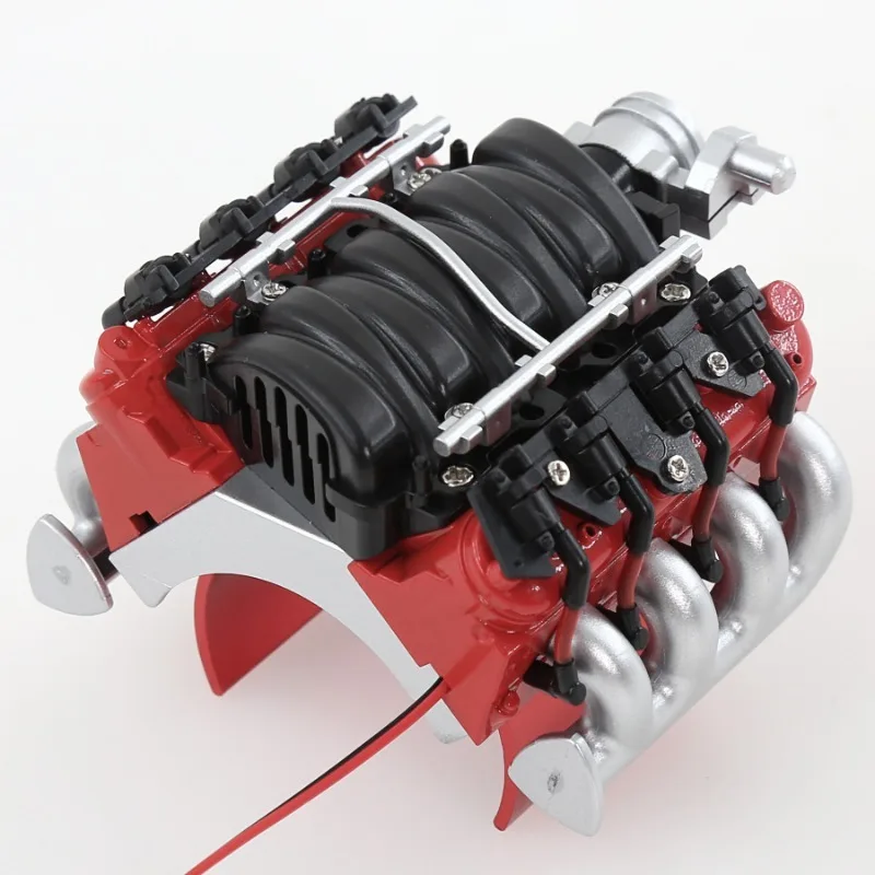 Simulieren LS7 V8 Motor Motor Kühler Lüfter Kühlkörper Für 1/10 RC Crawler Auto Axial SCX10 II III TRXS TRX4 D90 Redcat