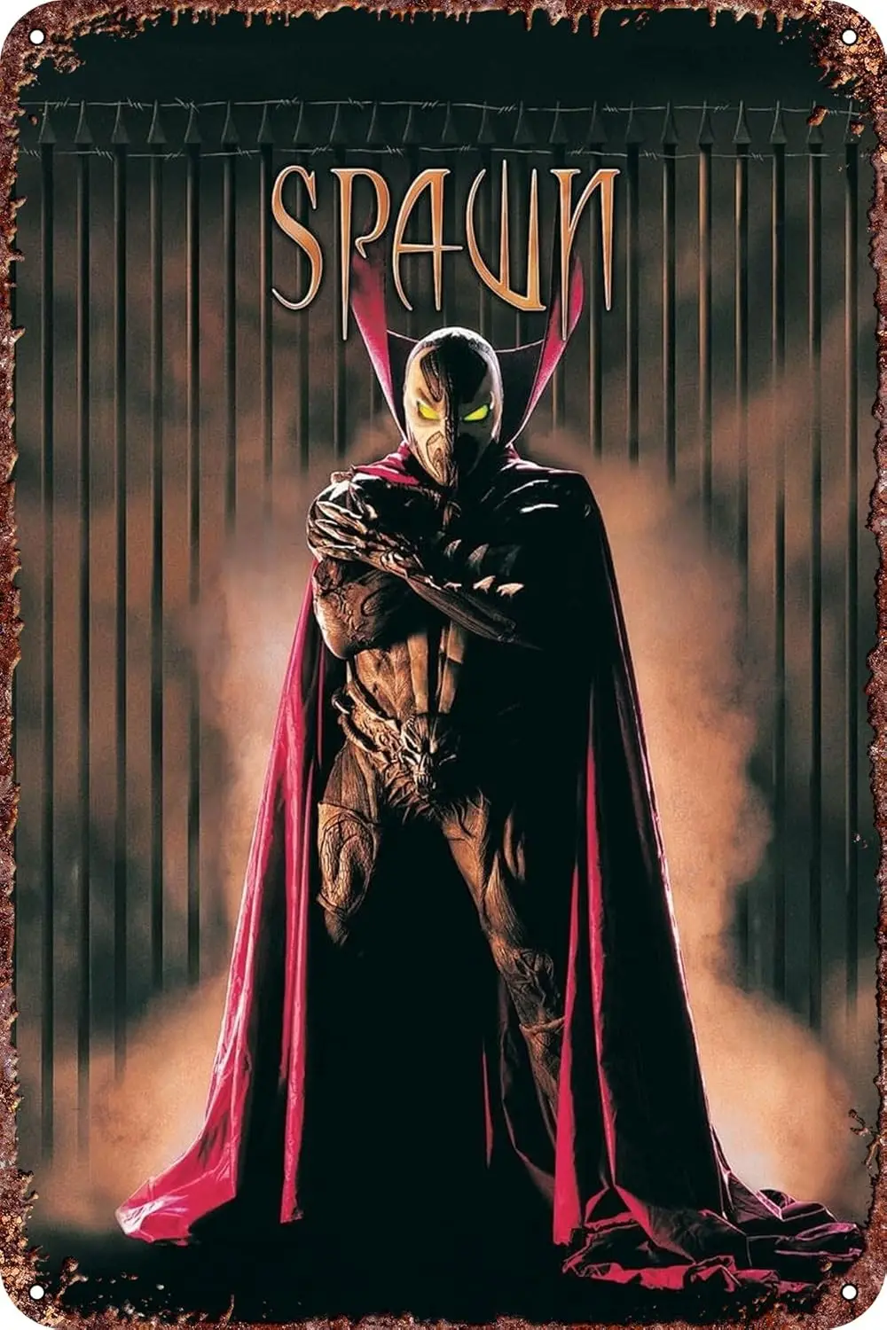 Spawn Vintage Metal Tin Sign Movie Poster Wall Art Decor 8x12 Inch for Home Cafes Office Store Pubs Club Sign Gift