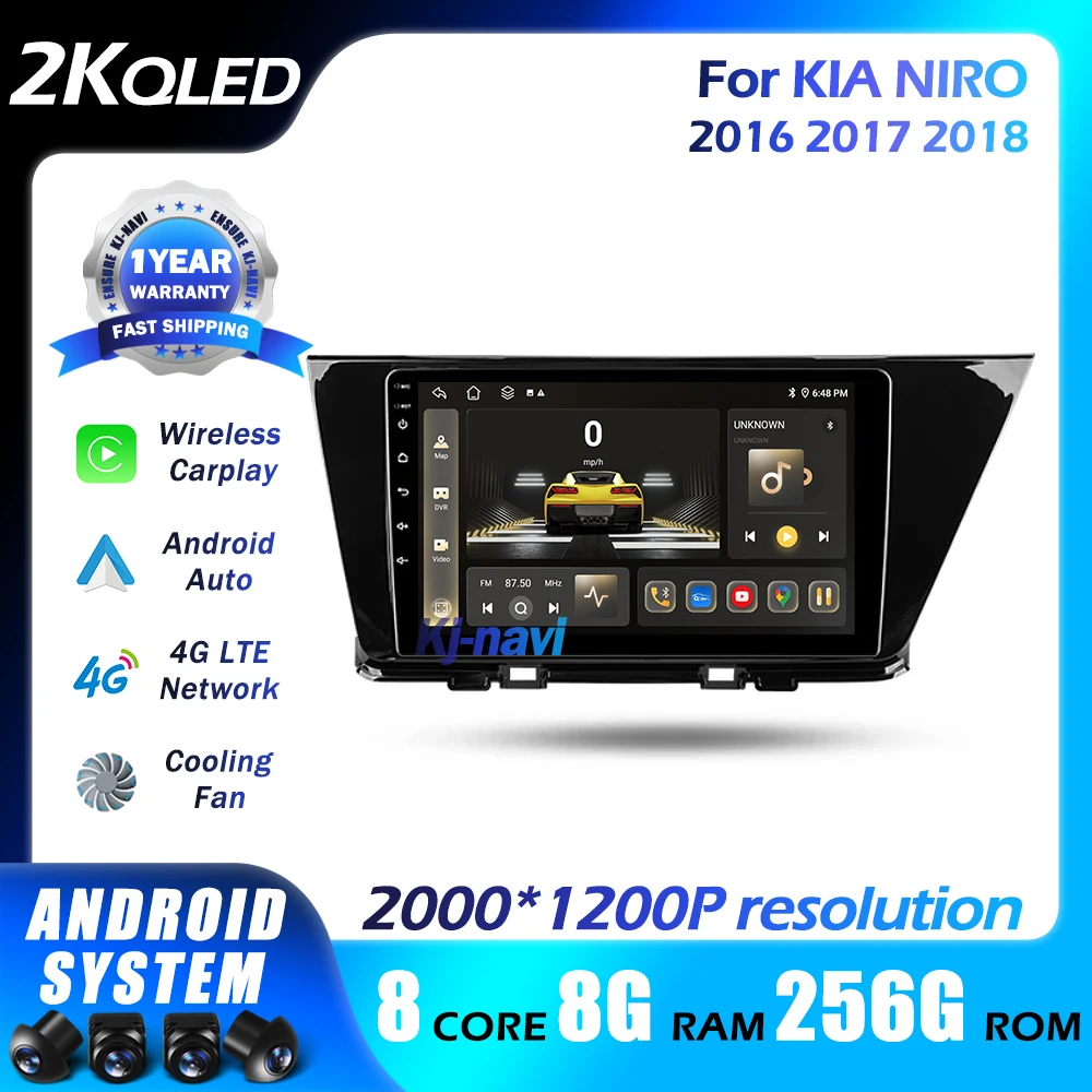 Car Radio Android Adio For KIA NIRO 2016 2017 2018 Multimedia Navigation GPS Video Stereo Carplay Monitor Player 4G Wifi