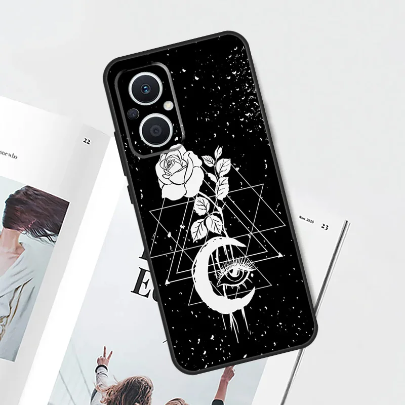 حافظة ساحرة قمر قوطي غامضة لهاتف OPPO Find X5 X6 X8 X9 Pro OPPO Reno 8T 7 8 Lite 13F 14F 11F 12 F 10 13 14 Pro