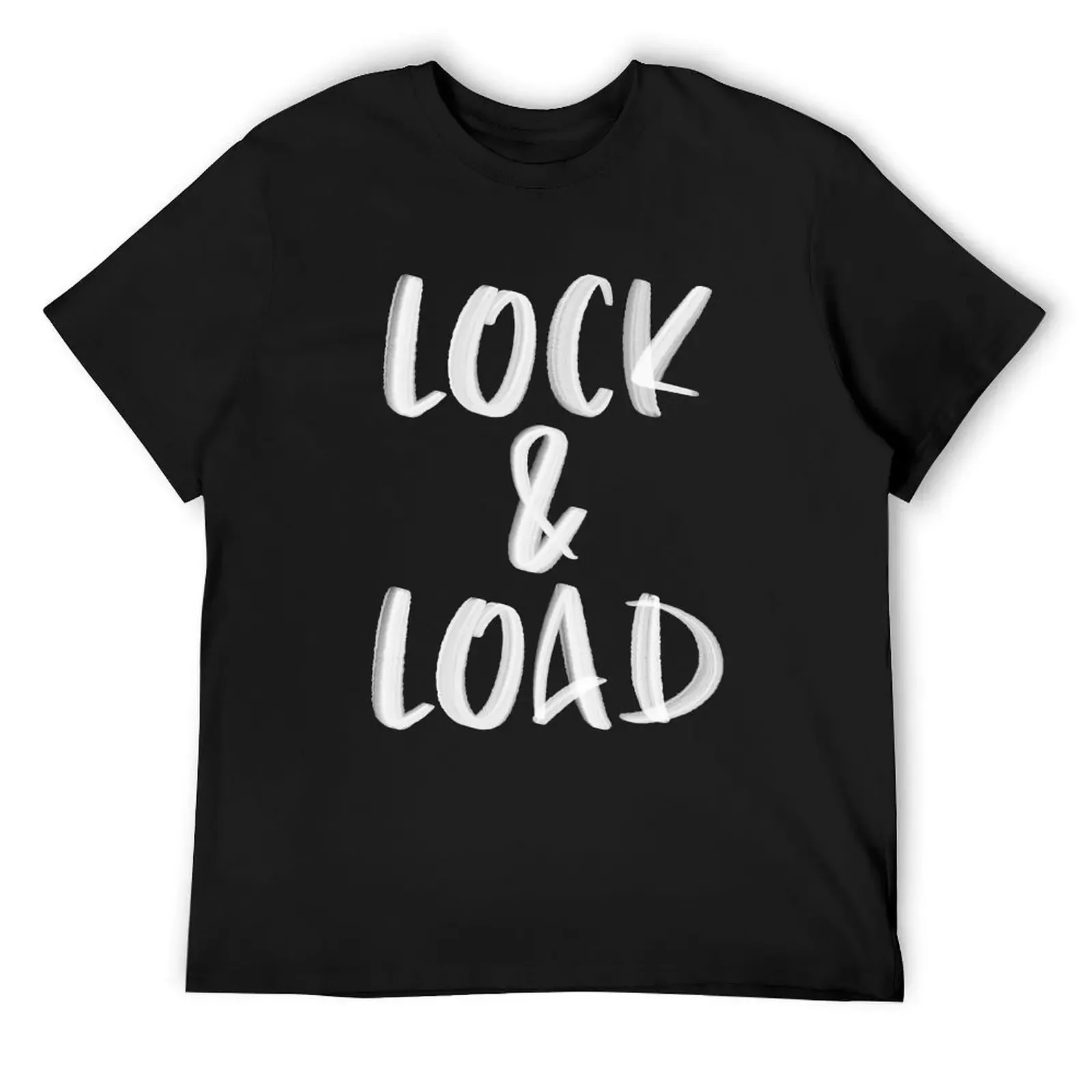 Lock and Load T-Shirt boys whites korean fashion sports fans plain men t shirt