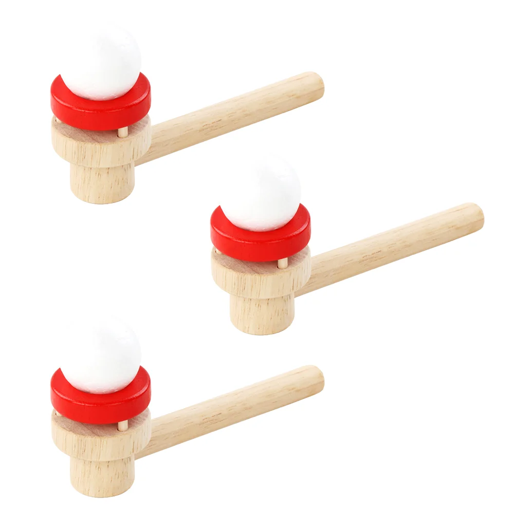 

3 Pcs Children's Toys Blower Funny Floating Balls Cognitive Playthings Balanced Game Wooden Creative Suspension Blowing Pipe