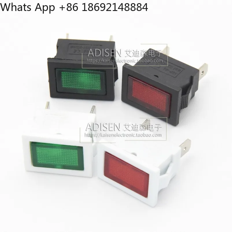 ADS-66 mounting hole 11.5 * 17mm rectangular red-green freezer refrigerator home appliance ship type indicator/signal light
