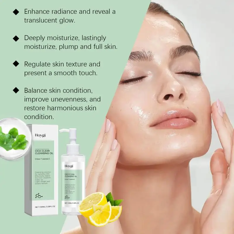 Cica Clear - Aceite Desmaquillante Facial, Limpia los Poros, Hidrata, Refresca, No Reseca la Piel