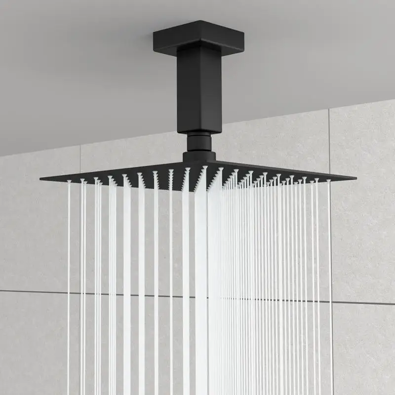 

Ceiling Mounted Shower Arm with Flange, Matte Black Finish, 3 Inch Length