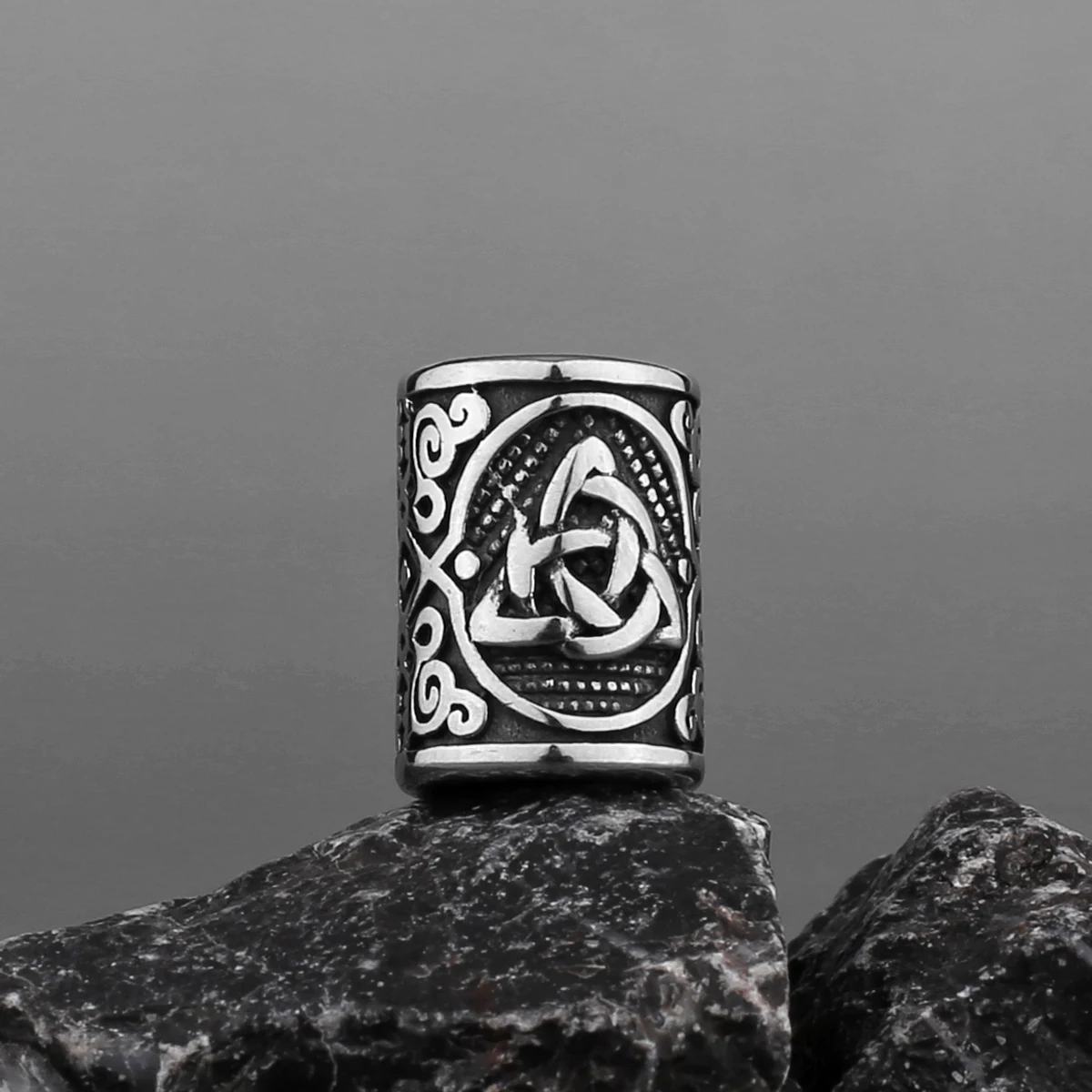 Edelstahl Wikinger Runenperlen 6 mm 8 mm großes Loch Haar Bart Perlen Armband kleine Schmuckherstellung Zubehör Großhandel