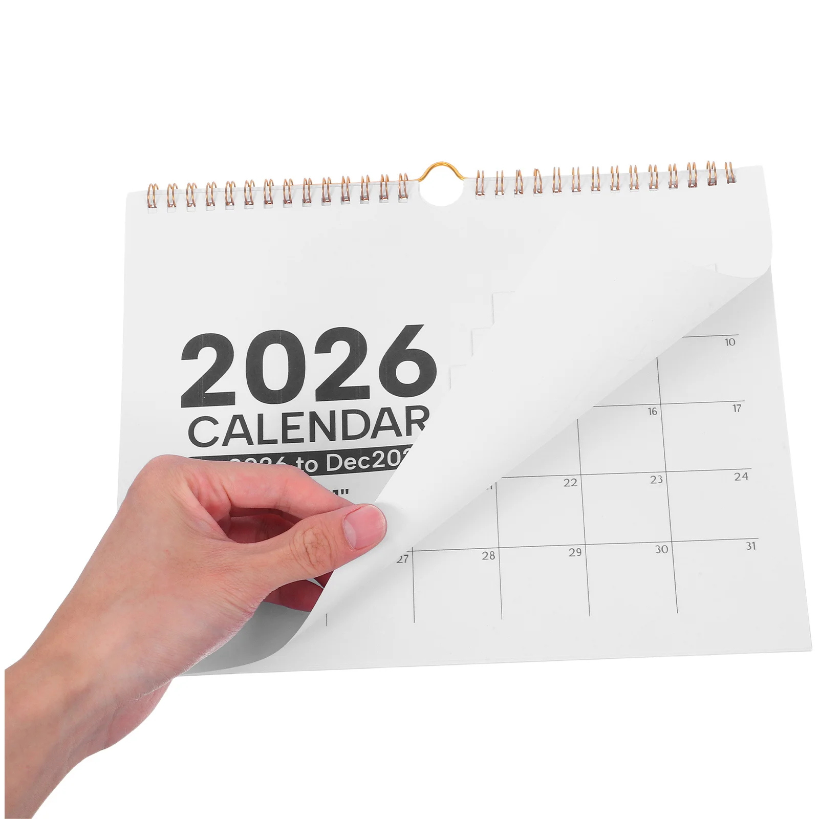 

Ежемесячный настенный календарь на 2026 год, 12 месяцев, на спирали, с большими ячейками для заметок, для планирования, учебы и работы