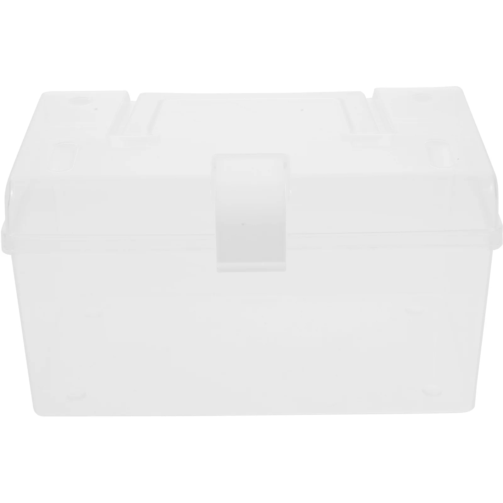 صندوق دواء محمول صغير الحجم سعة كبيرة شفافة متينة من البلاستيك منظم الإسعافات الأولية حقيبة تخزين الأدوية لـ