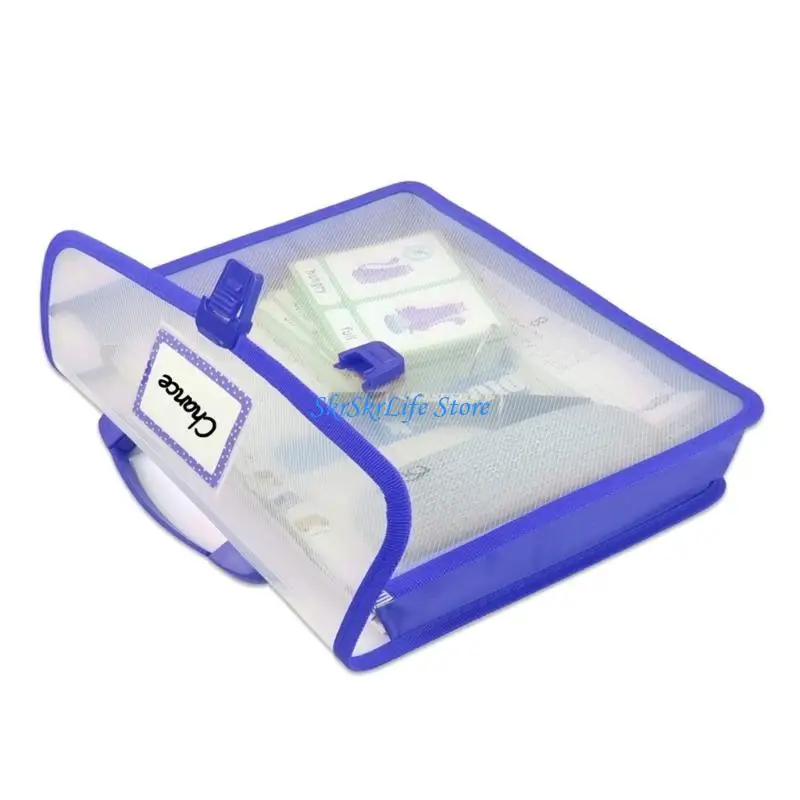 E65E Transparent Handheld File Document Bag Lightweight School Book Bag for Student