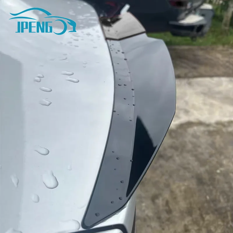 3Pcs Universal Car Rear Trunk Roof Spoiler Gloss Black Auto Accessories Car Styling DIY Length Styling