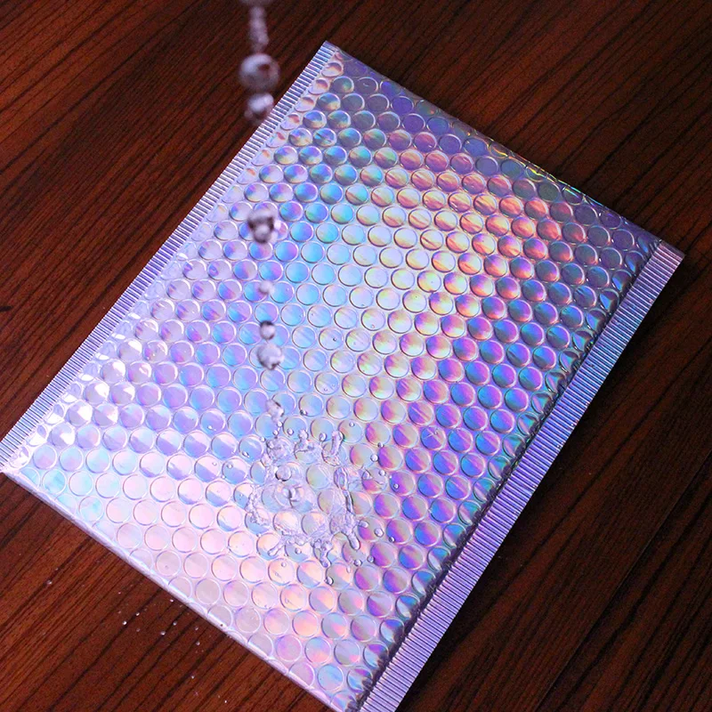 10Pcs/Lot Bubble Mailers Aluminized Bags Laser Envelope Self Seal Postal Gift Packaging Bags Book Shipping Package Colorful Bags