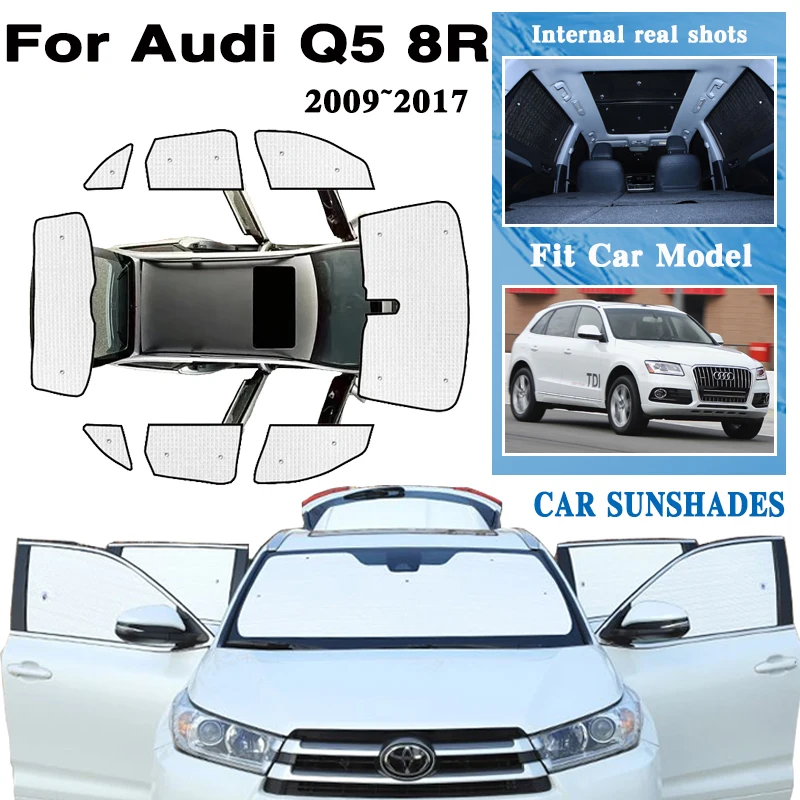 

Car Windshield Visor Covers For Audi Q5 8R 2009 2010 2011 2012 2013 2014 2015~2017 Anti-UV Car Full Window Sunshades Accessories