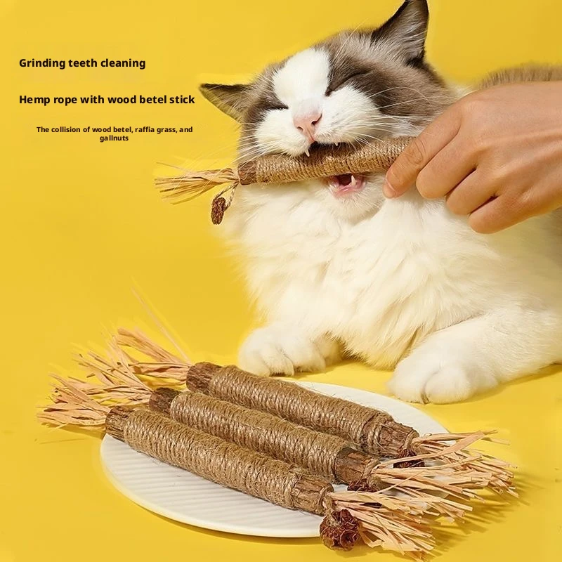 Mutianliao Raffia Grass Teething Stick Pet Toy Self-Entertainment and Entertainment, Chewing and Cleaning Teeth