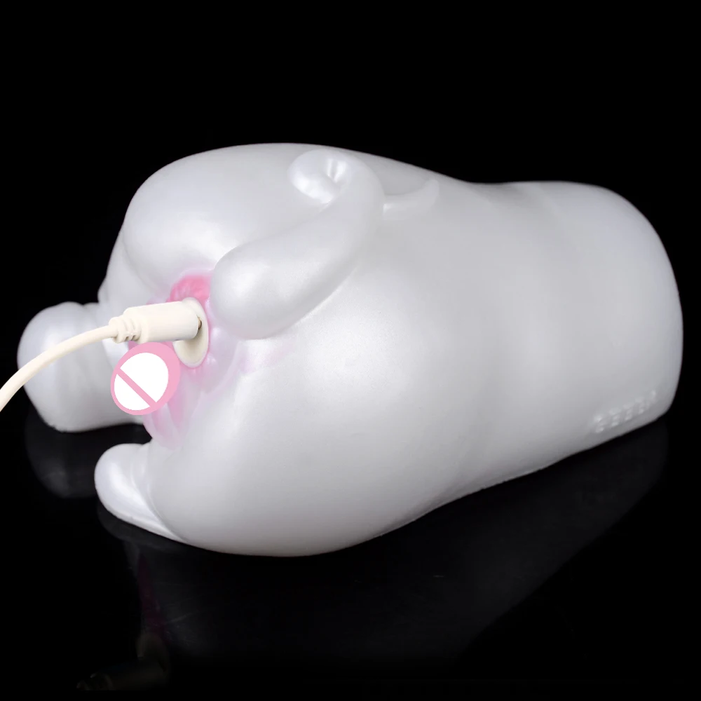 LICKER Animal Pig Vibrating Aircraft Cup masturbatore in Silicone morbido realistico figa vaginale esercizio del pene giocattoli del sesso per gli uomini adulti