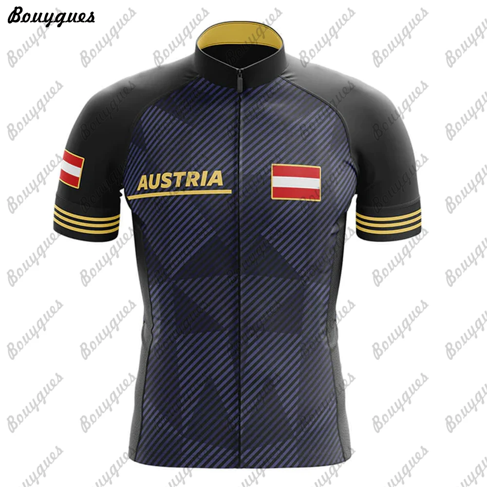 New AUSTRIA Team Men Cycling Jersey MTB Maillot Bike Shirt Downhill Jersey High Quality Team Mountain Bicycle Clothing