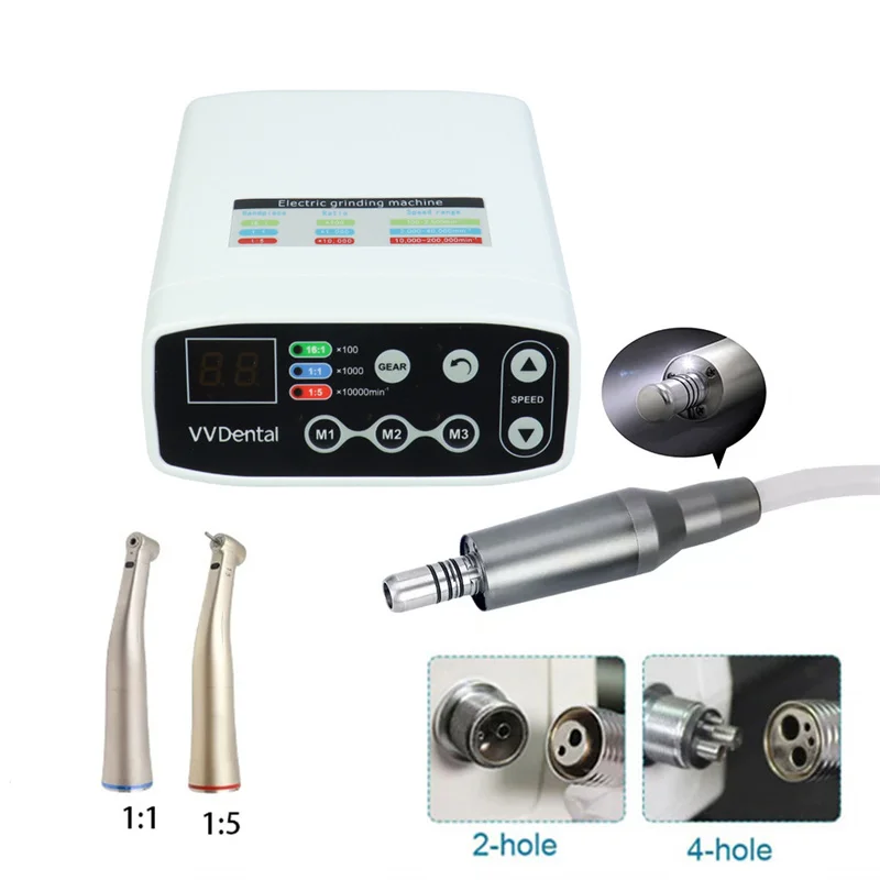 Dental Brushless Electric Motor Unit Internal Water Spray 1:1 1: 5 LED Fiber Optic Contra Angle Handpiece Dental Clinical