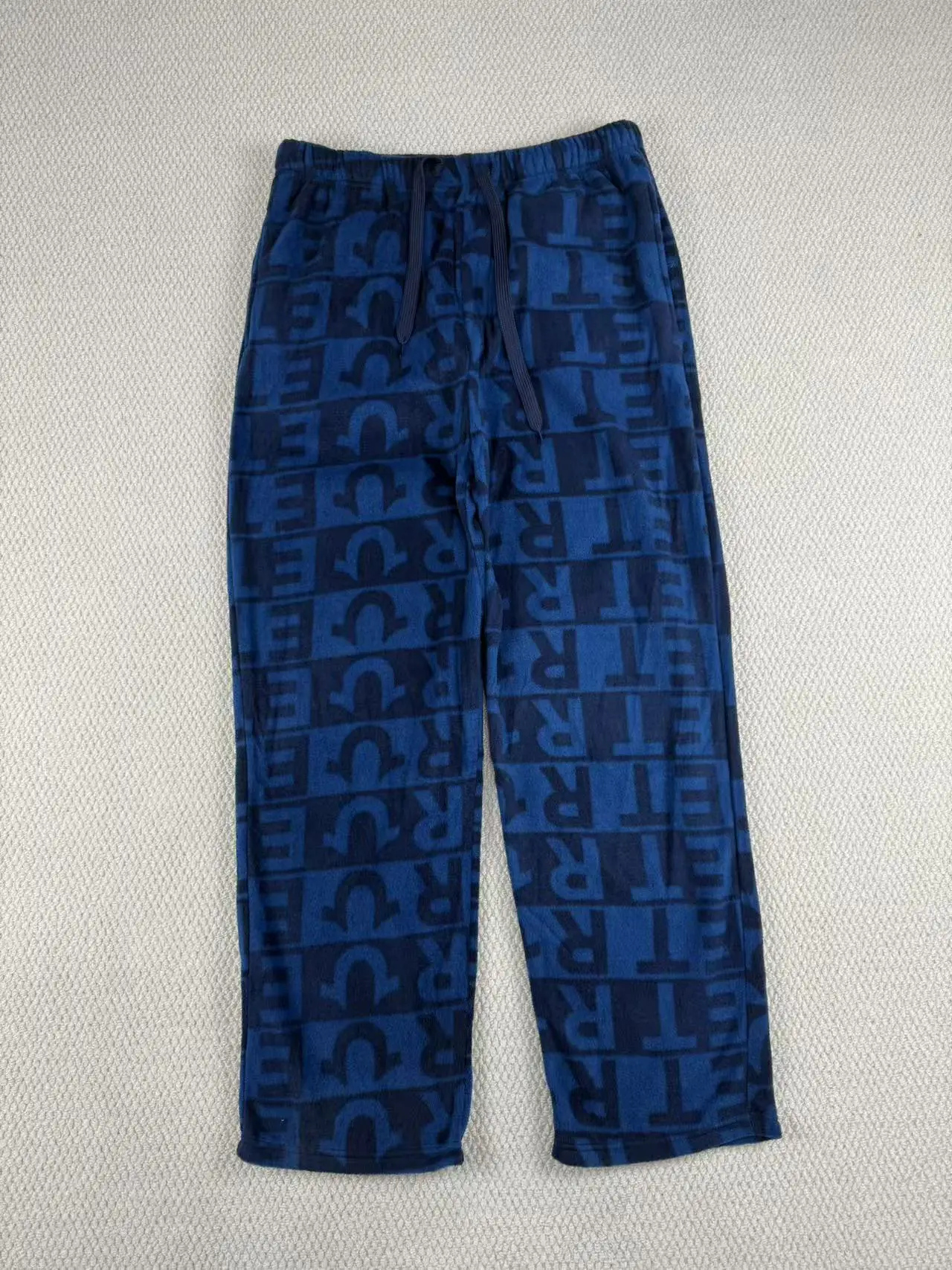 

Unisex Autumn Winter Fleece Lined Straight Leg Pants Warm Home Leisure Pants Lightweight Casual Couple Sleepwear