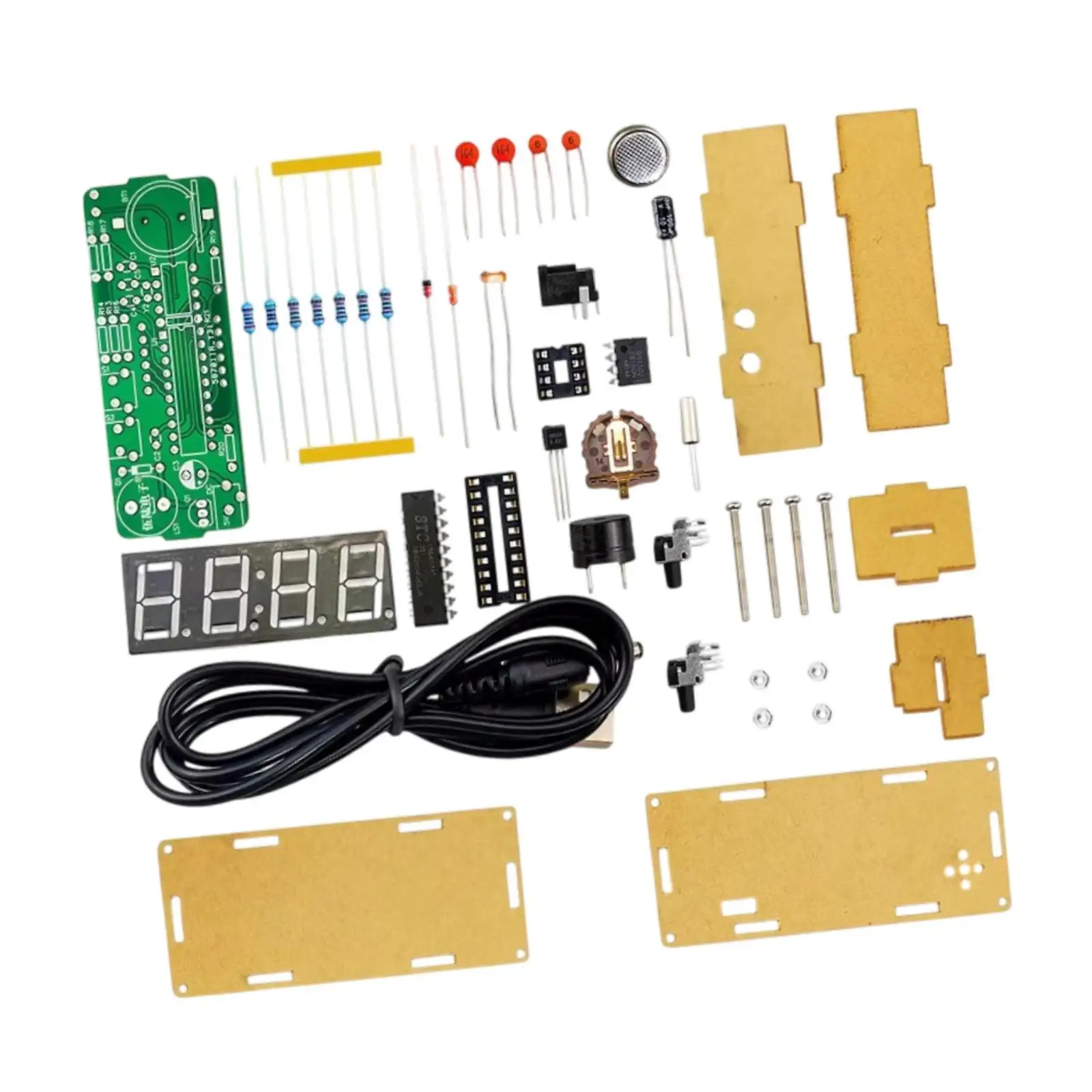 DIY Digital Clock Kit 4 Digit DIY Soldering Projects for Students Diyers