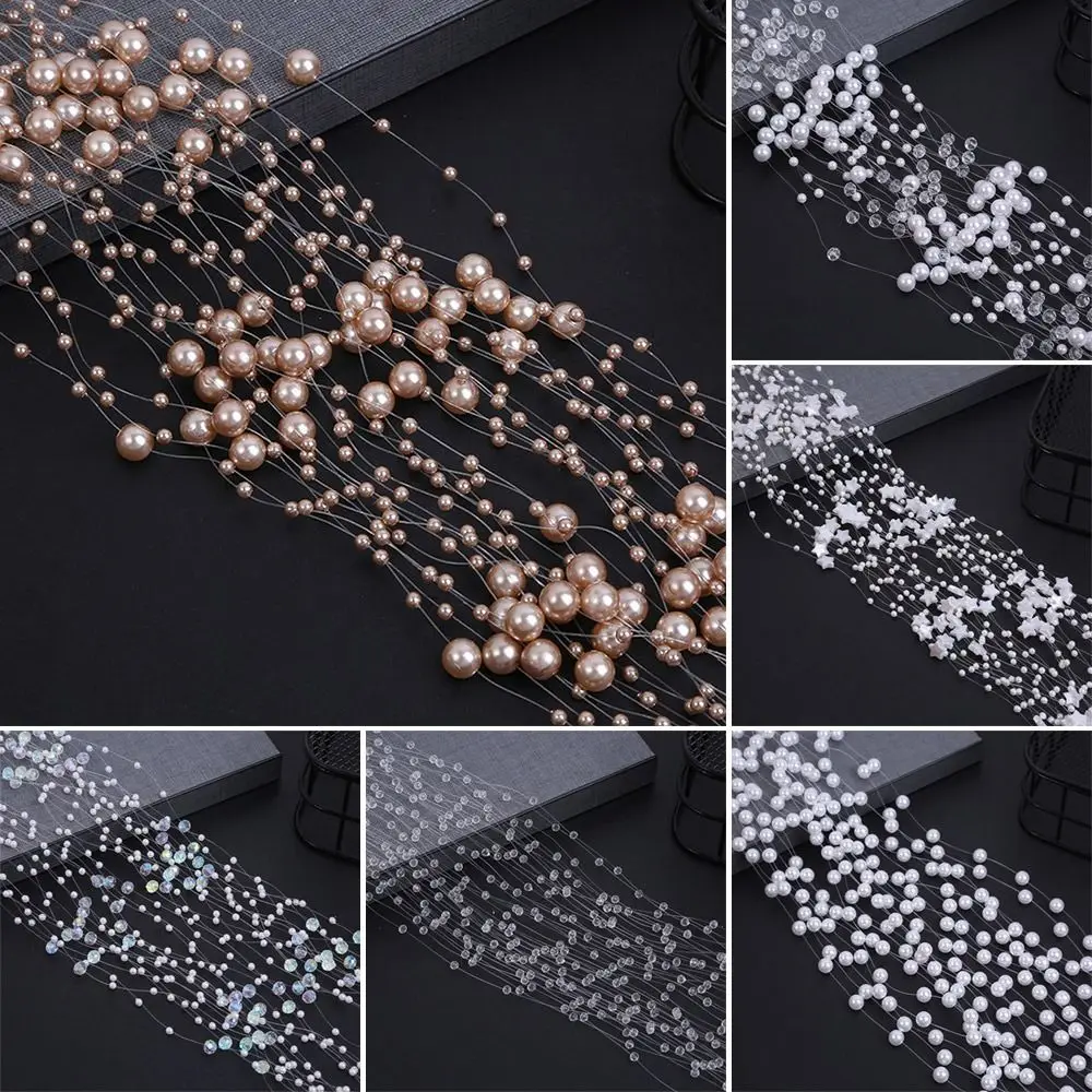 Imitation Pearl Fishing Line Pearls 3-8mm Colorful Artificial Pearls String Multi-Size DIY Pearls Beads Chain