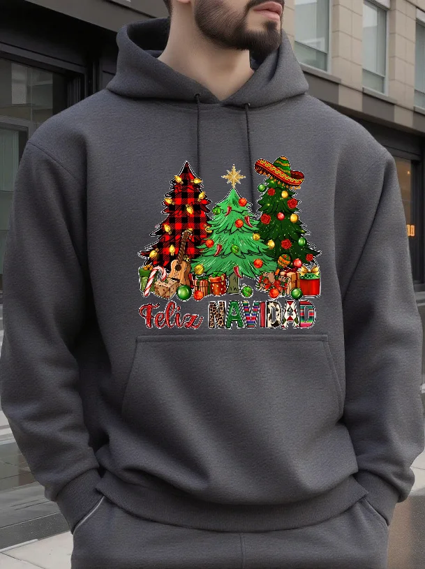 سويت شيرت رجالي بغطاء للرأس، أزياء عيد الميلاد، هدية عيد الميلاد، ملابس عائلية، مناسبة للإعطاء للعائلة والعشاق والأصدقاء #1