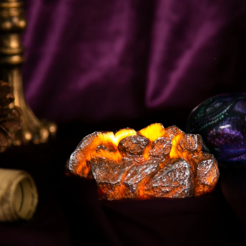 Lava Dragon Egg Resin Statue Ornamental Dinosaur Eggs Sculpture Crystal Gemstone Souvenir Home Decor Collection Kid Gift Toys