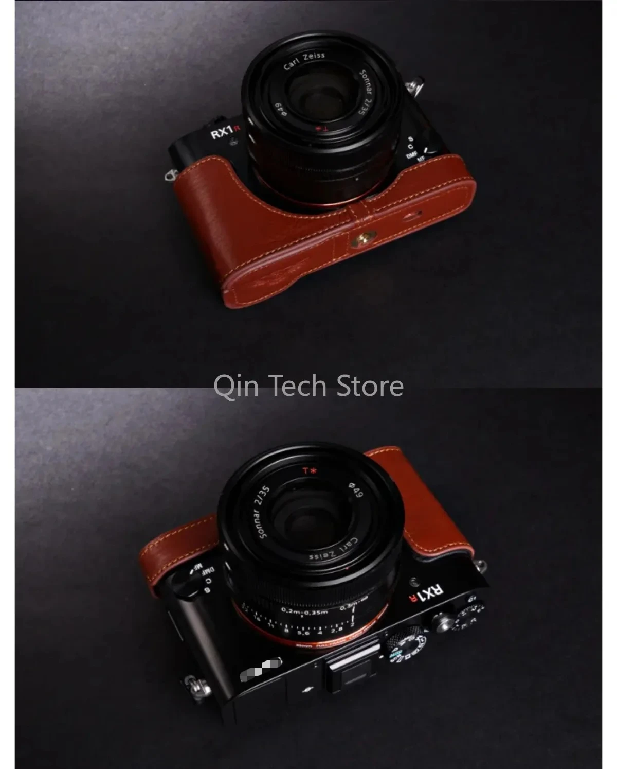 Genuine Real Leather Camera Bag Protect Case Cover Base Grip Shoulder Belt Neck Strap For Sony RX1R ii RX1R2 RX1RII