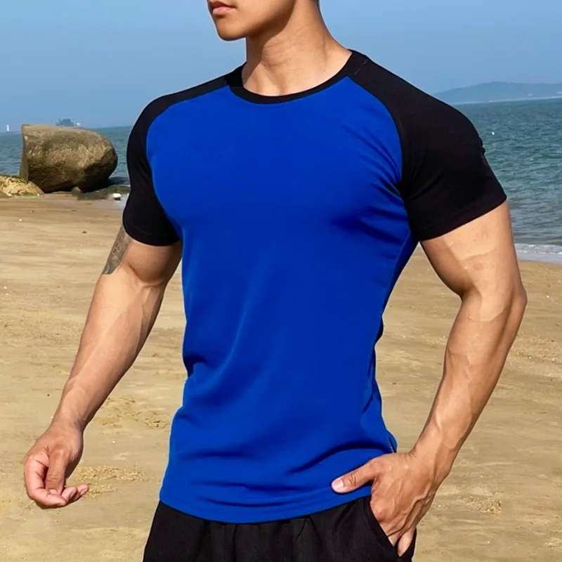 2024 New Men Running Tight T-shirt Compression Quick Dry T Shirt Male Gym Fitness Bodybuilding Jogging Tees Tops Odzież męska