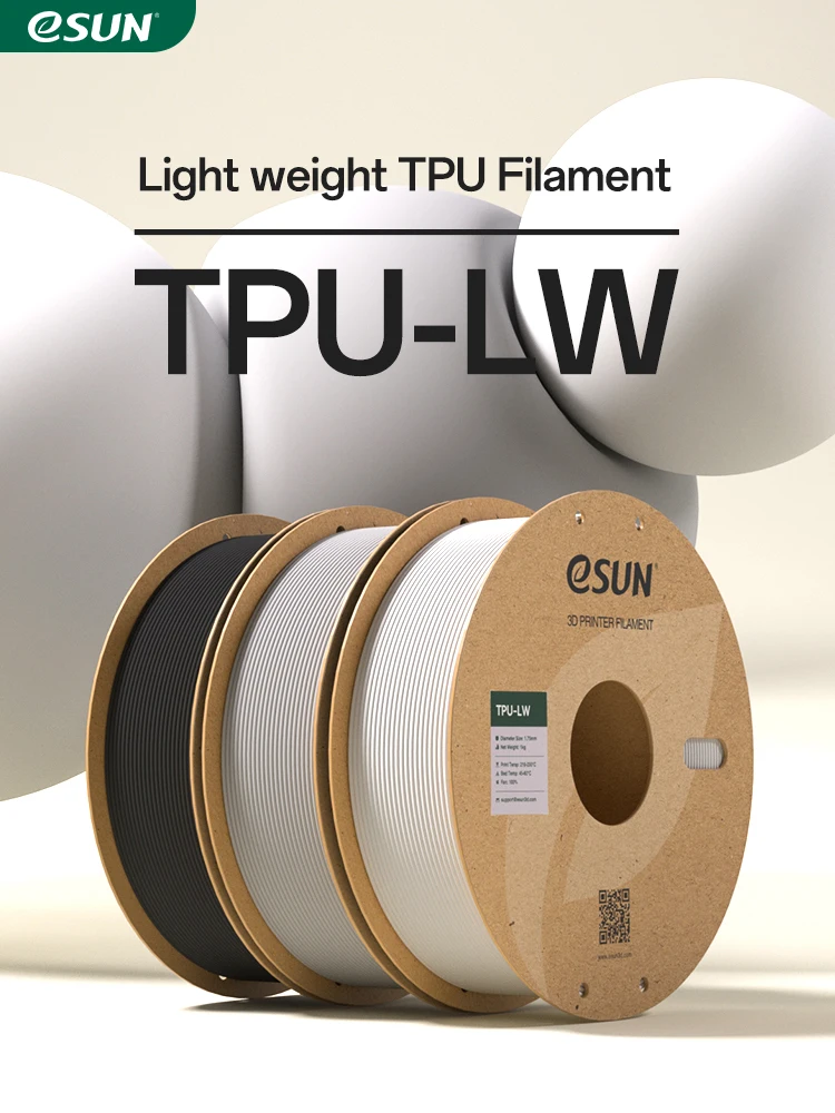 ESUN Leichtgewicht TPU 3D-Filament 1,75MM 10 Stück 7,5KG TPU-LW 3D-Drucker-Filamente für Bambu Lab DIY Flugzeug 3D-Schaumfilamente