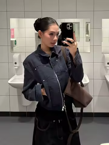 American Vintage Safari Jackets Women Autumn Y2k Clothing Casual Streetwear Elegant Short Coats Korean Fashion 2000s