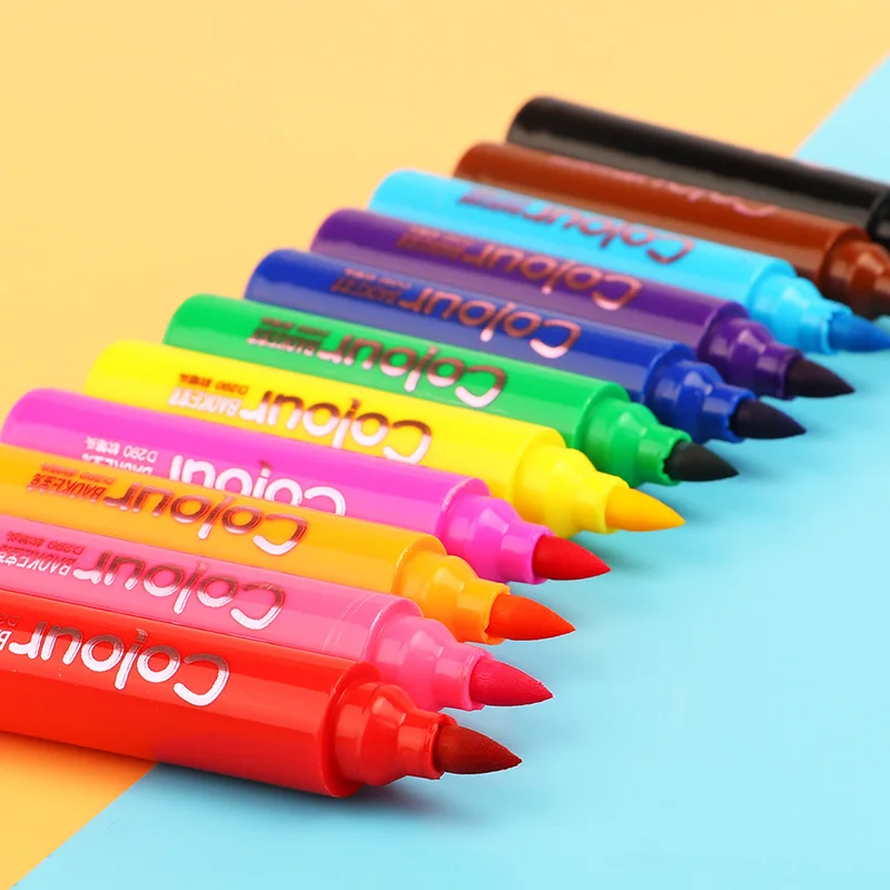 BAOKE D290-24 Water-based Small Cute Marker Pen 24 Colors/Set