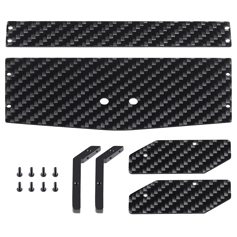 TRINOOD Carbon Fiber&Aluminum Alloy Tail Wing Rear Wing Spoiler for LO-SI Mini-B 1/16 Buggy RC Crawler Car Upgrade Parts